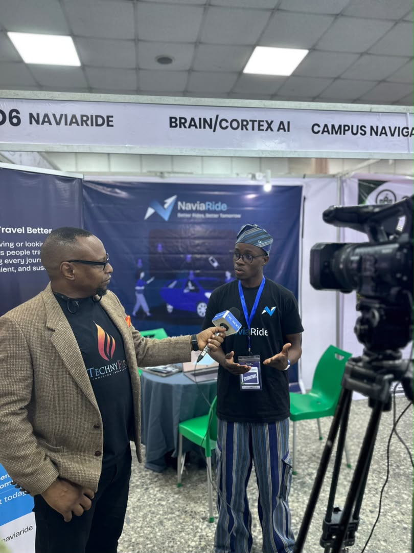 NaviaRide co-founder being interviewed on TVC (Television Continental)